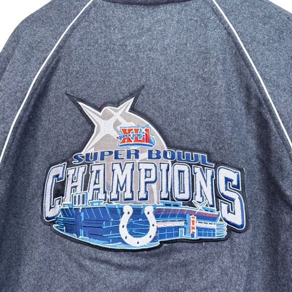Authentic NFL Football Super Bowl XLI Heavy Wool Winter Jacket Indy Colts 2XL - Picture 4 of 5